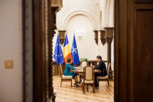 Maia Sandu si NIcusor Dan in Romania
