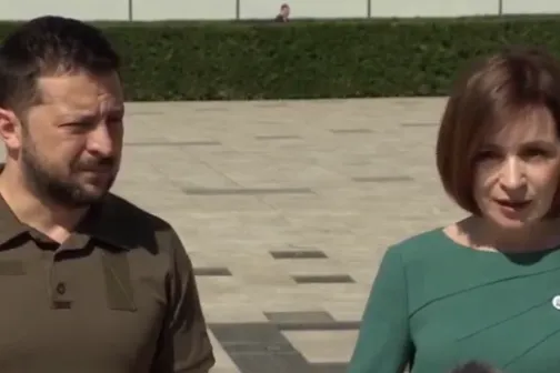 Maia Sandu și Vladimir Zelensky